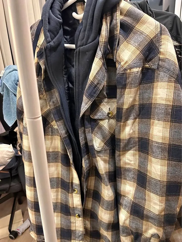 Hooded Plaid Flannel Jacket thumbnail