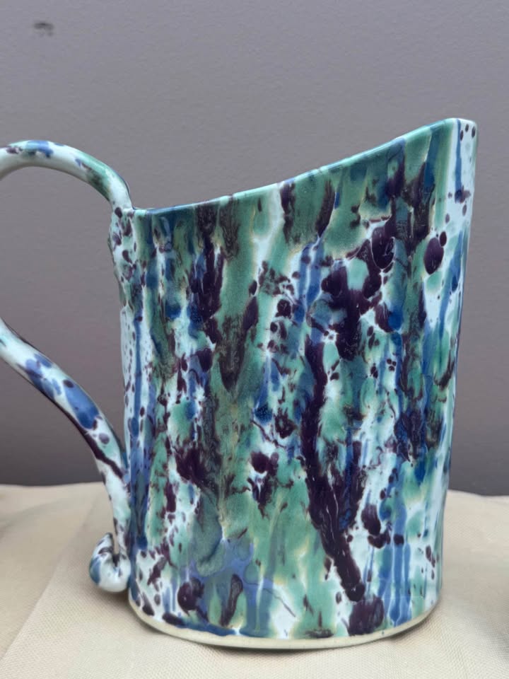 Beautiful Hand Crafted Pottery Milk Pitcher - photo 2