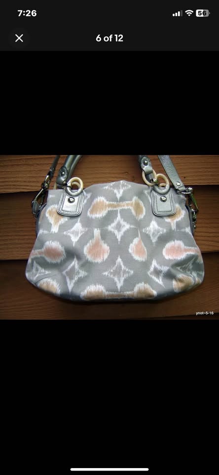 COACH Kristin Op Art i-Cat PURSE/HANDBAG #16940 - photo 2