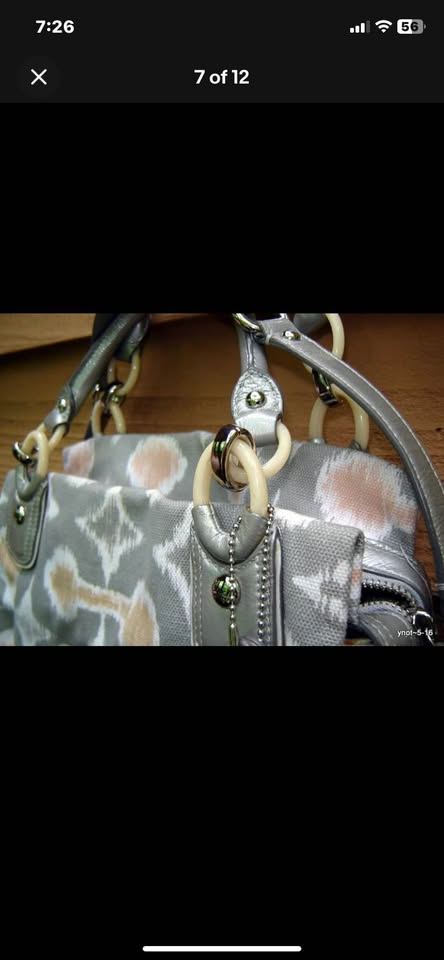 COACH Kristin Op Art i-Cat PURSE/HANDBAG #16940 - photo 4