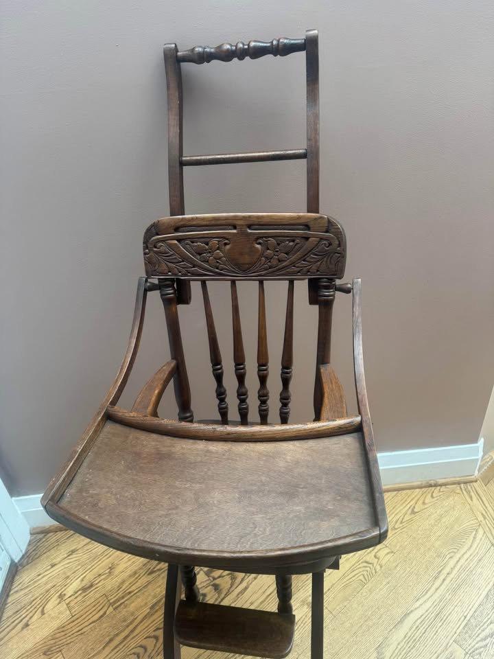 Antique Solid Wood Convertible High Chair / Walker - photo 4