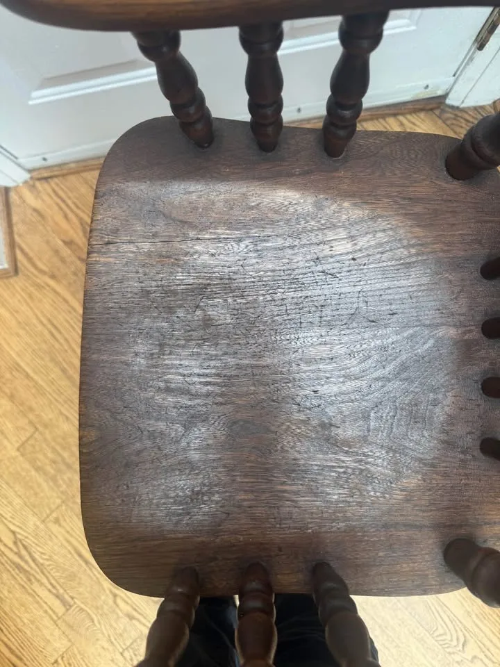 Antique Solid Wood Convertible High Chair / Walker image indicator(9)