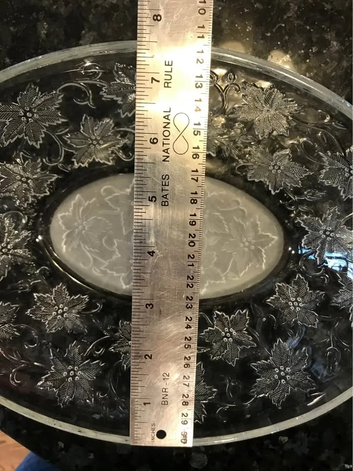 Beautiful Oval Glass Serving Dish image indicator(5)