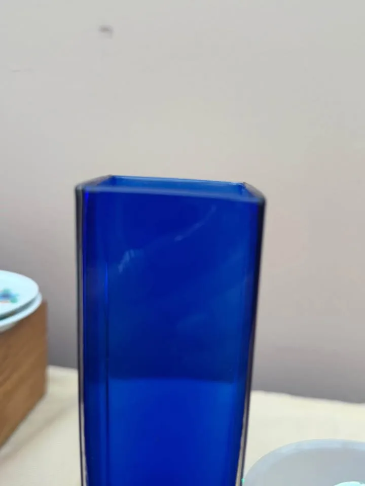 Tall Beautiful Cobalt Blue Glass Bud Vase image indicator(3)