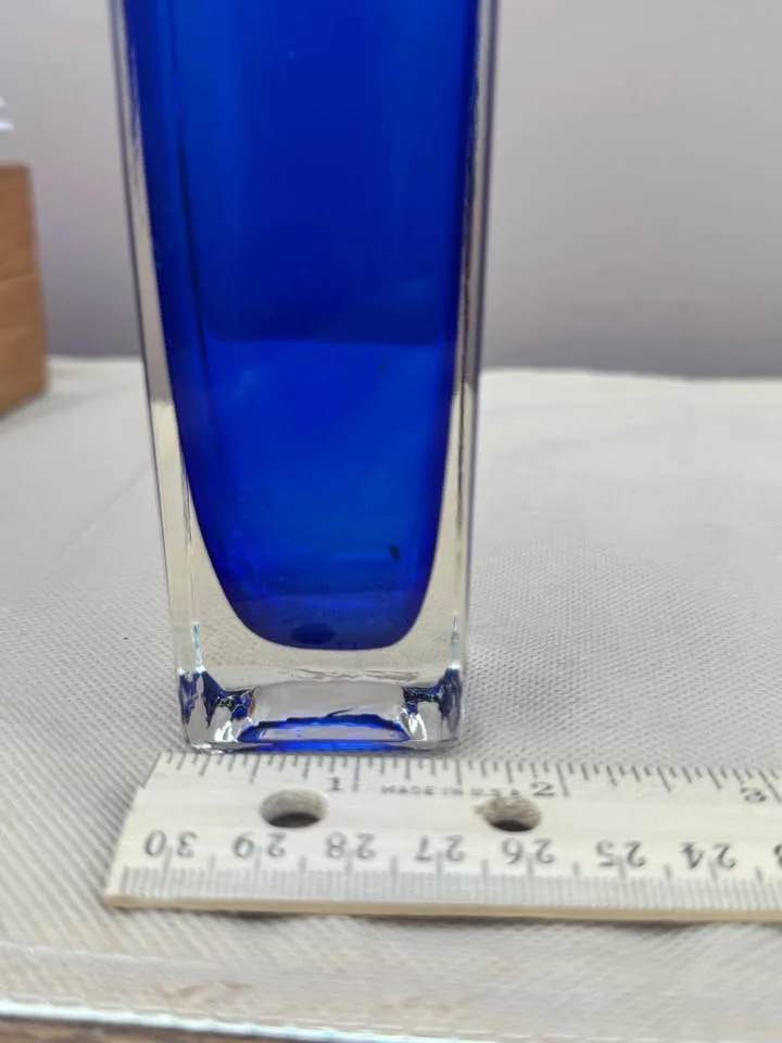 Tall Beautiful Cobalt Blue Glass Bud Vase image indicator(4)