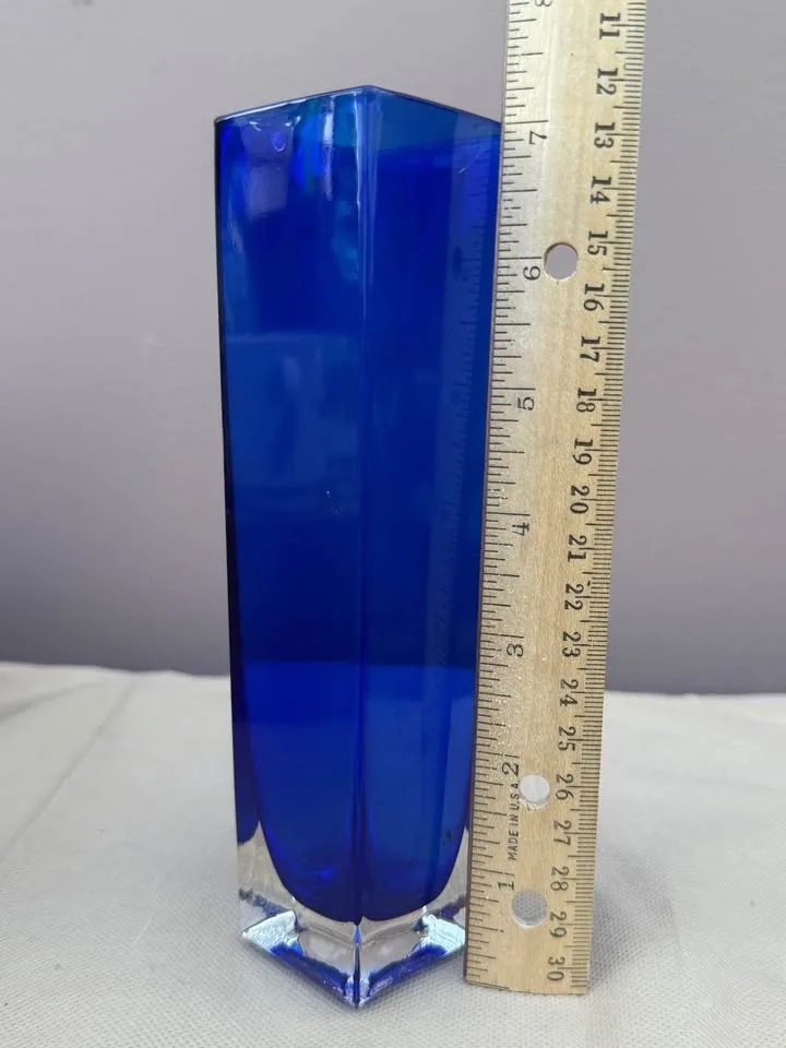 Tall Beautiful Cobalt Blue Glass Bud Vase image indicator(5)