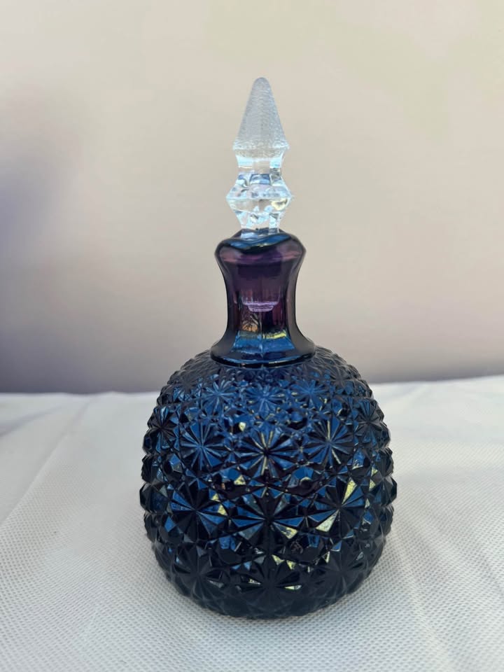 Amethyst Glass Cruet Fenton L.G.Wright Daisy Button - photo 3