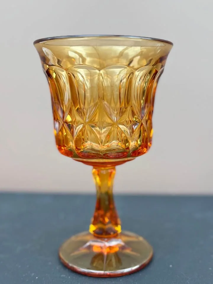 Vintage Amber Goblet thumbnail