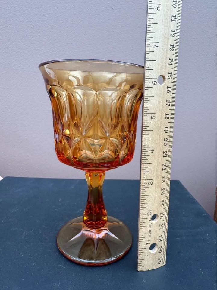 Vintage Amber Goblet image indicator(3)