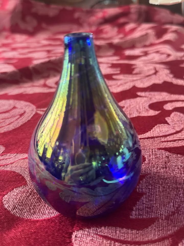 Stunning Cobalt Blue Hand Crafted Oil Lamp - photo 5