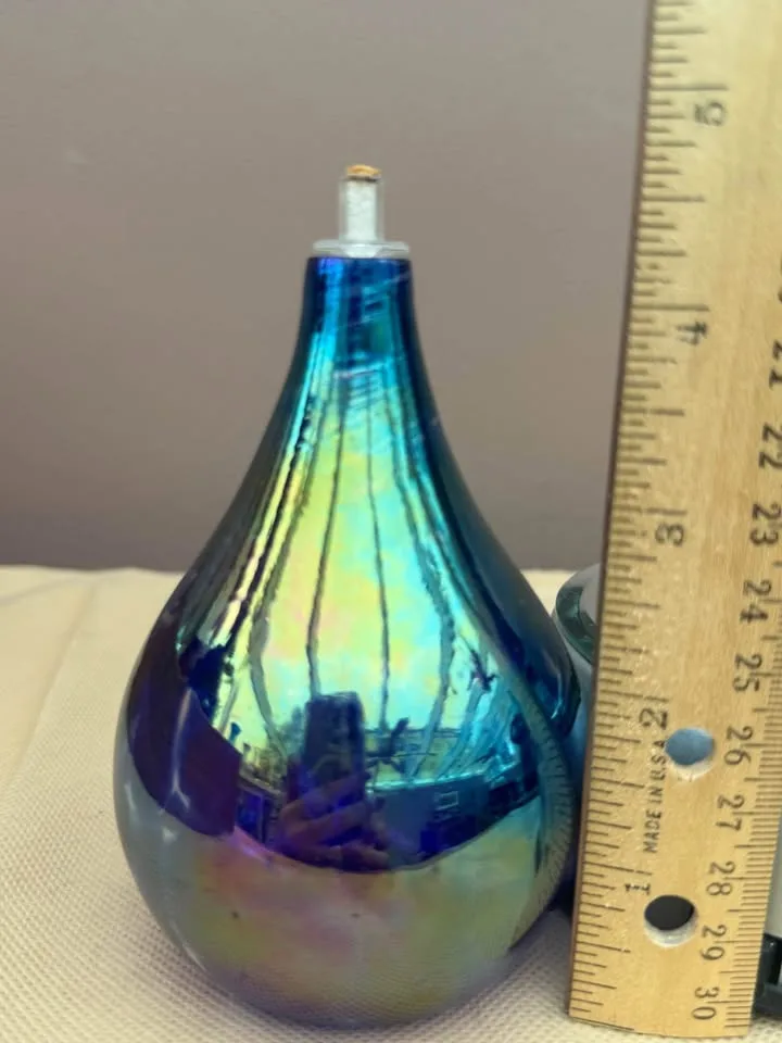Stunning Cobalt Blue Hand Crafted Oil Lamp image indicator(6)