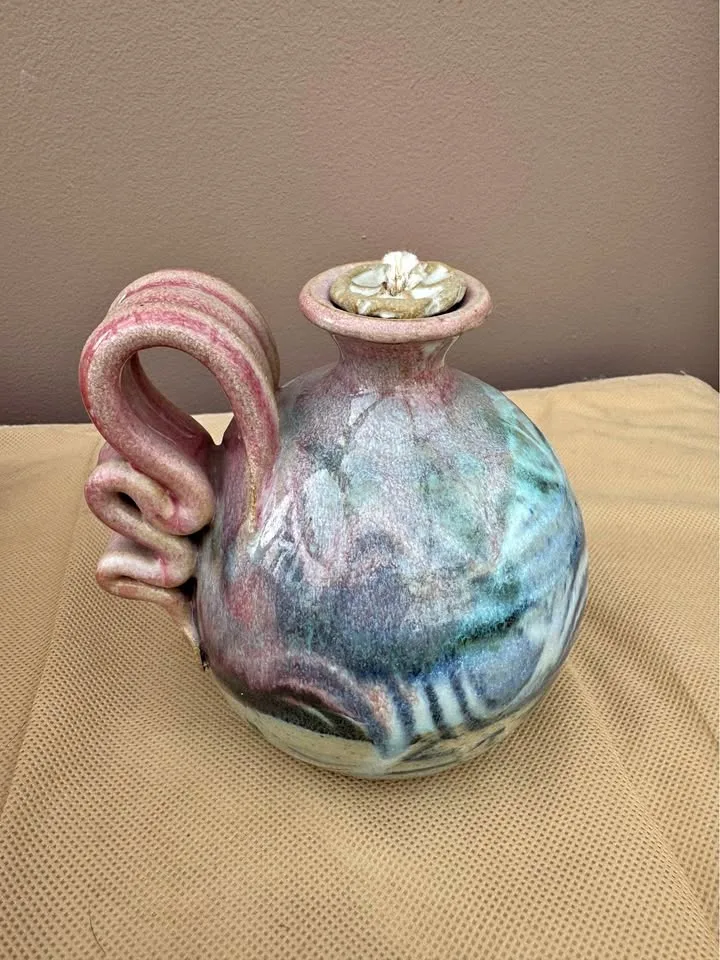Stunning Pottery Oil Lamp thumbnail