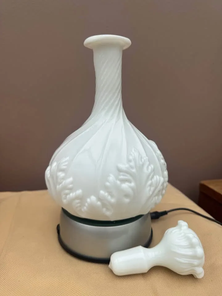 Antique Milk Glass Victoria Decanter image indicator(2)