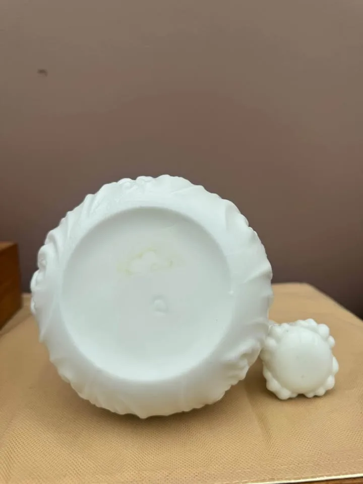Antique Milk Glass Victoria Decanter image indicator(6)