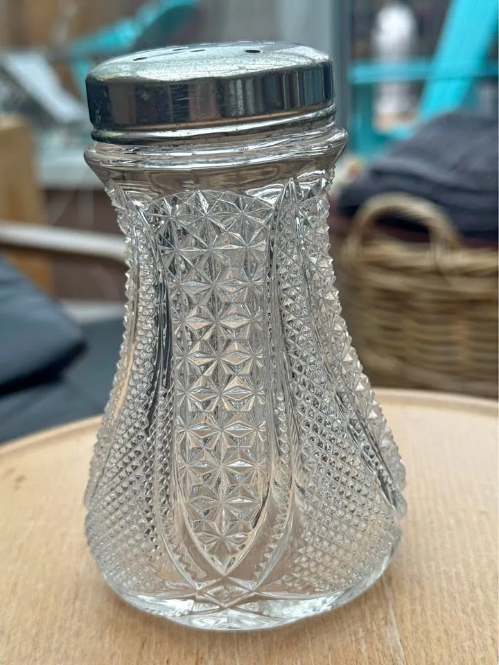 Beautiful Vintage Molded Glass Sugar Shaker thumbnail