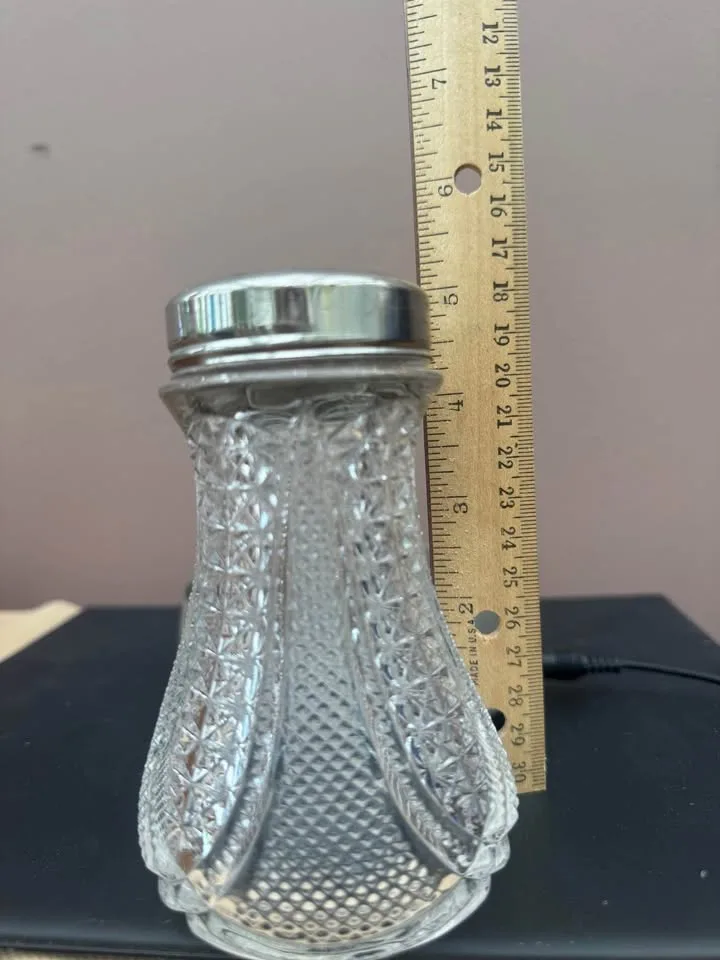 Beautiful Vintage Molded Glass Sugar Shaker image indicator(3)