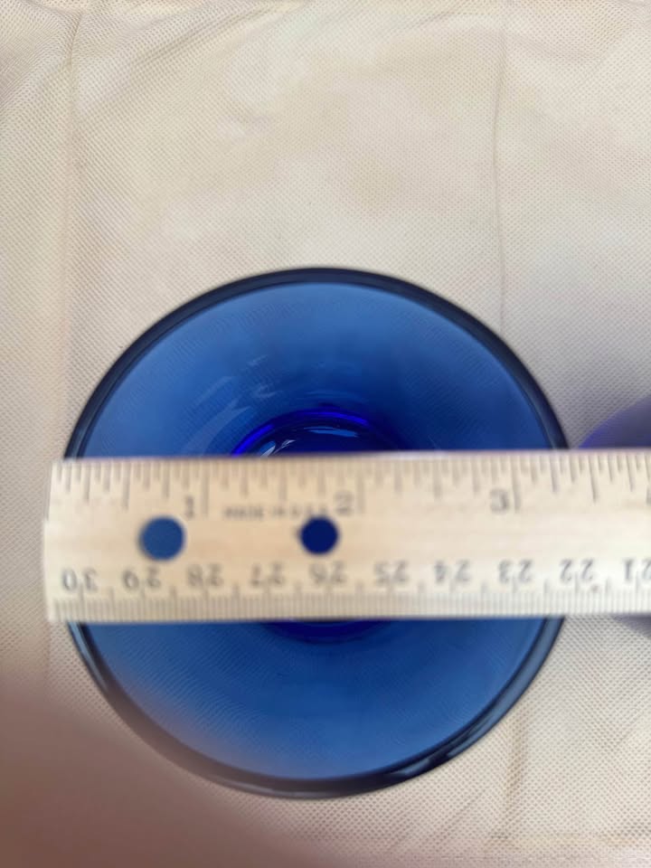 Beautiful Set of 4 Cobalt Blue “Old Fashion” Glasses - photo 4