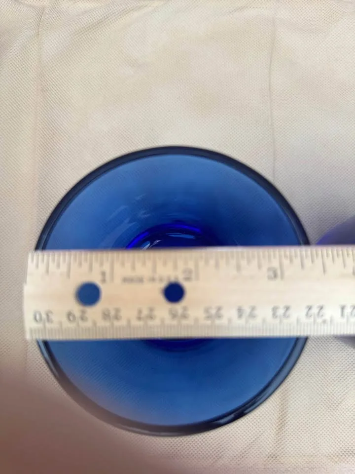Beautiful Set of 4 Cobalt Blue “Old Fashion” Glasses image indicator(4)
