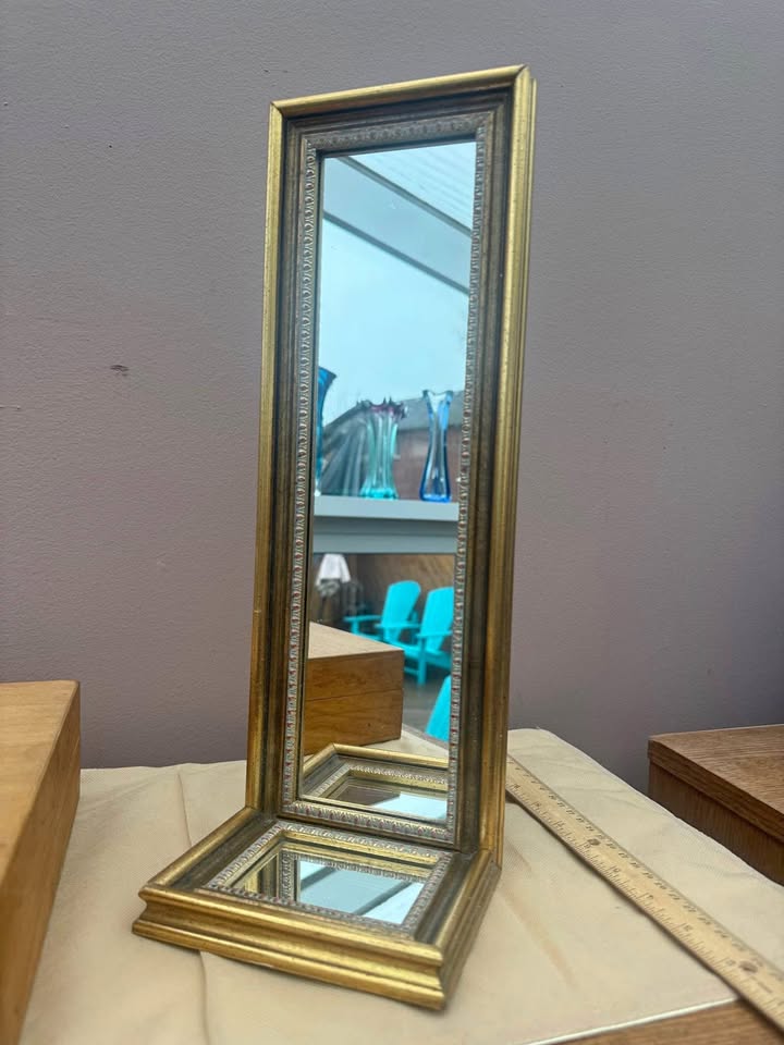 Stunning Framed Hall Mirror with Shelf
