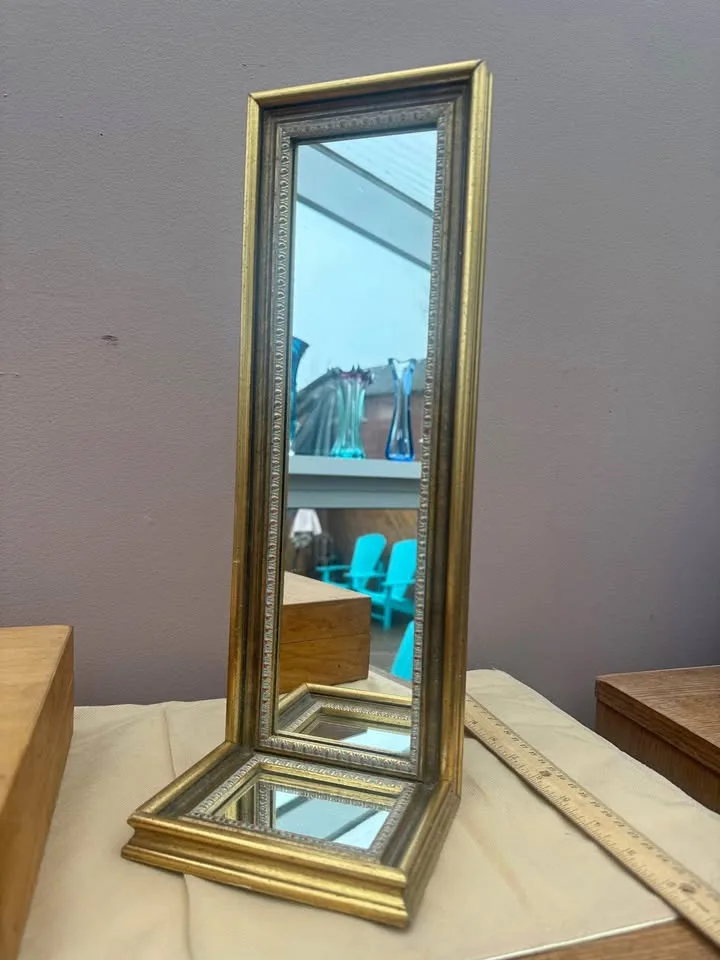 Stunning Framed Hall Mirror with Shelf thumbnail
