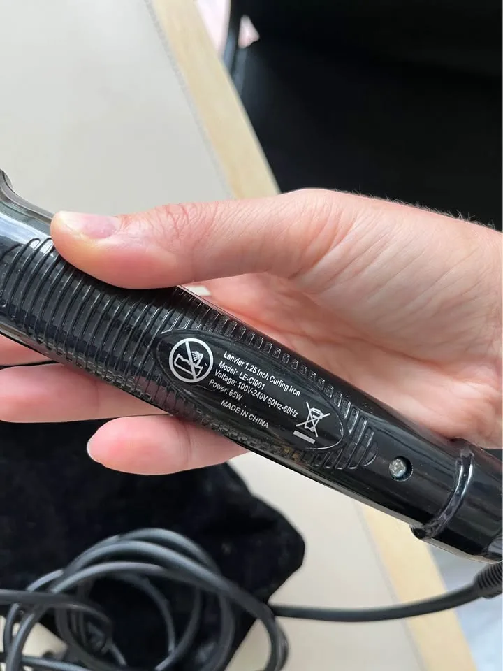 LANVIER Curling Iron, Extra Long Barrel 1 1/4 Inch image indicator(3)