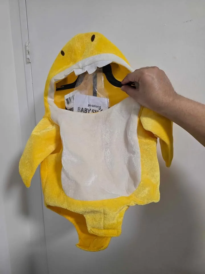 Baby shark Halloween costume toddler size image indicator(3)