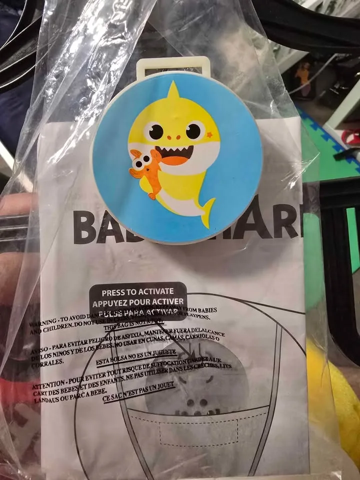 Baby shark Halloween costume toddler size image indicator(4)