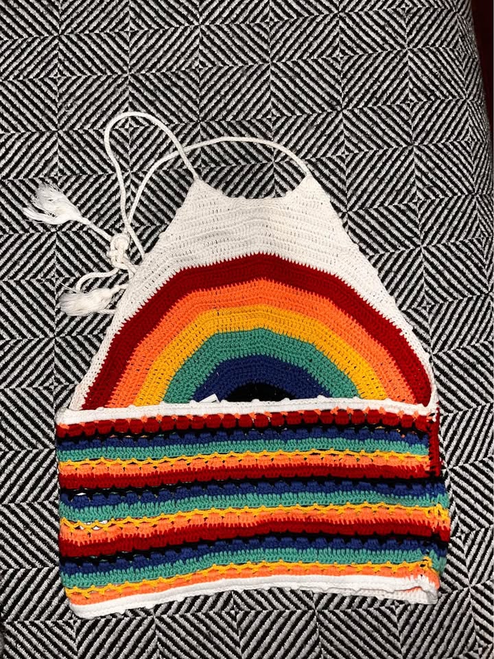 Crochet rainbow tank top - photo 2
