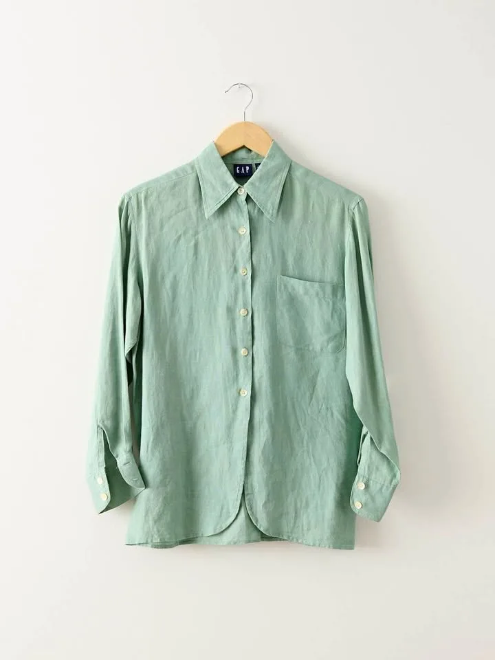 GAP 100% Linen Button Up thumbnail