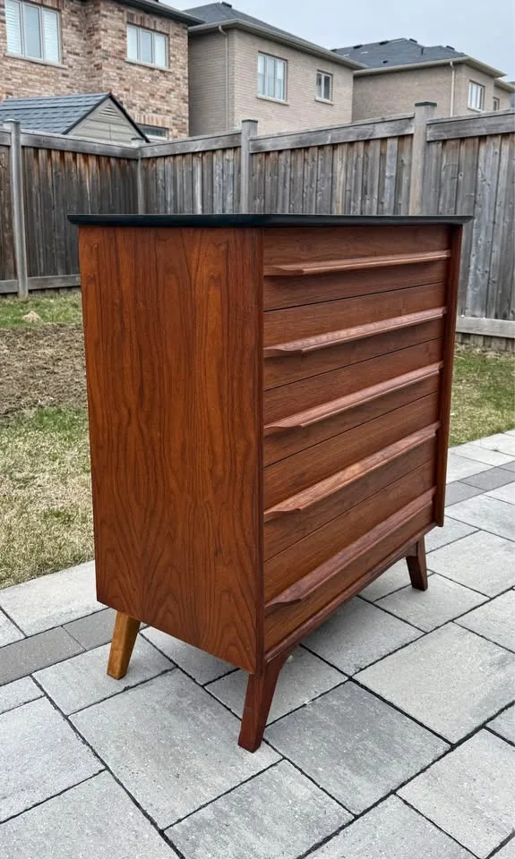Mcm walnut tall boy refinished image indicator(2)