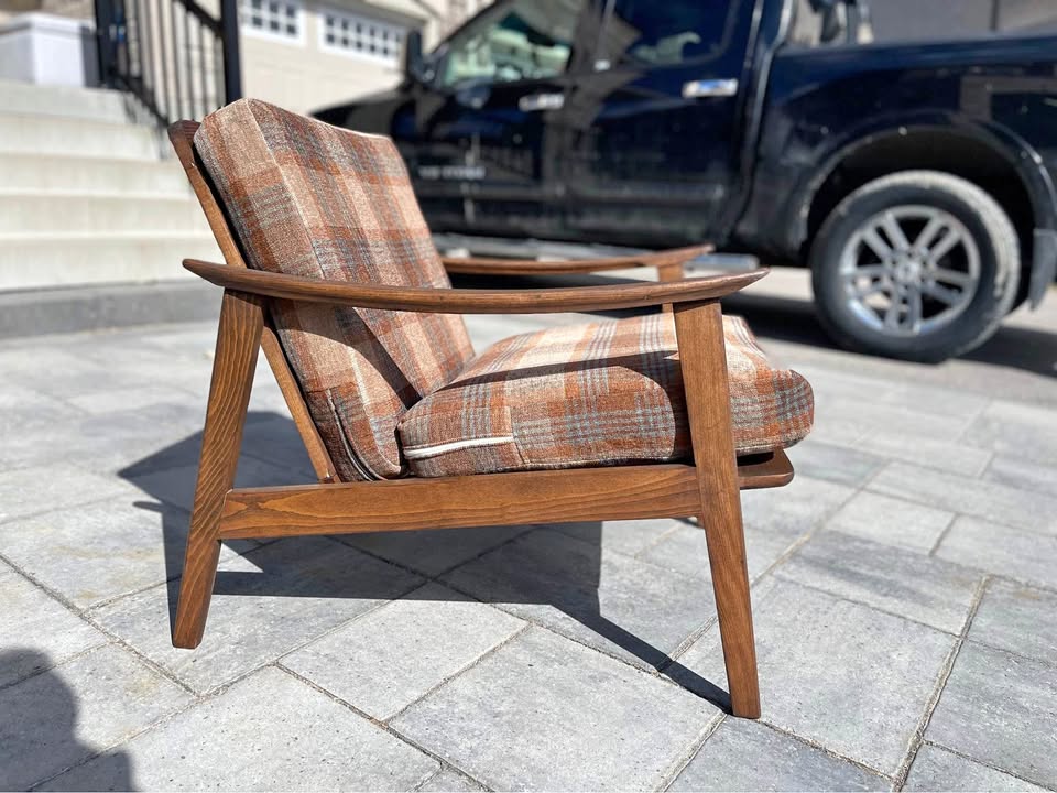 Mcm walnut arm chair( 3 Available )