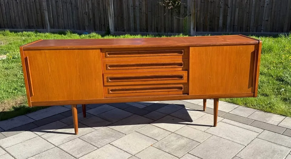 Mcm Danish teak credenza and hutch image indicator(2)