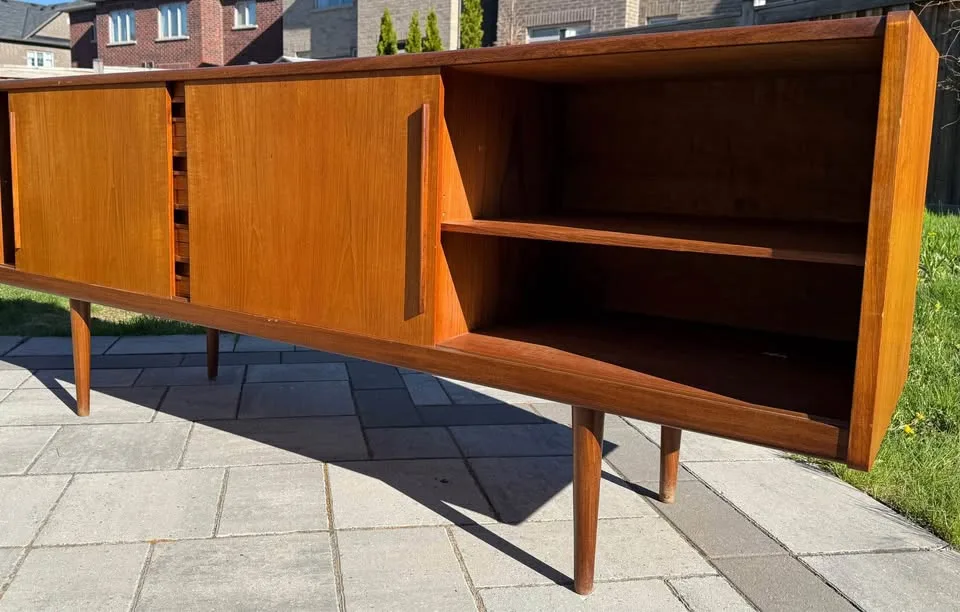 Mcm Danish teak credenza and hutch image indicator(3)