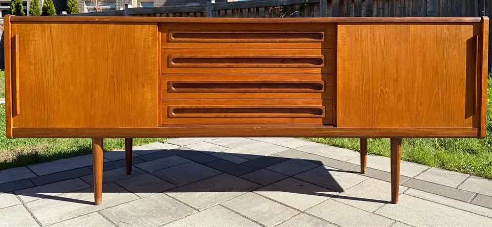 Mcm Danish teak credenza and hutch image indicator(5)