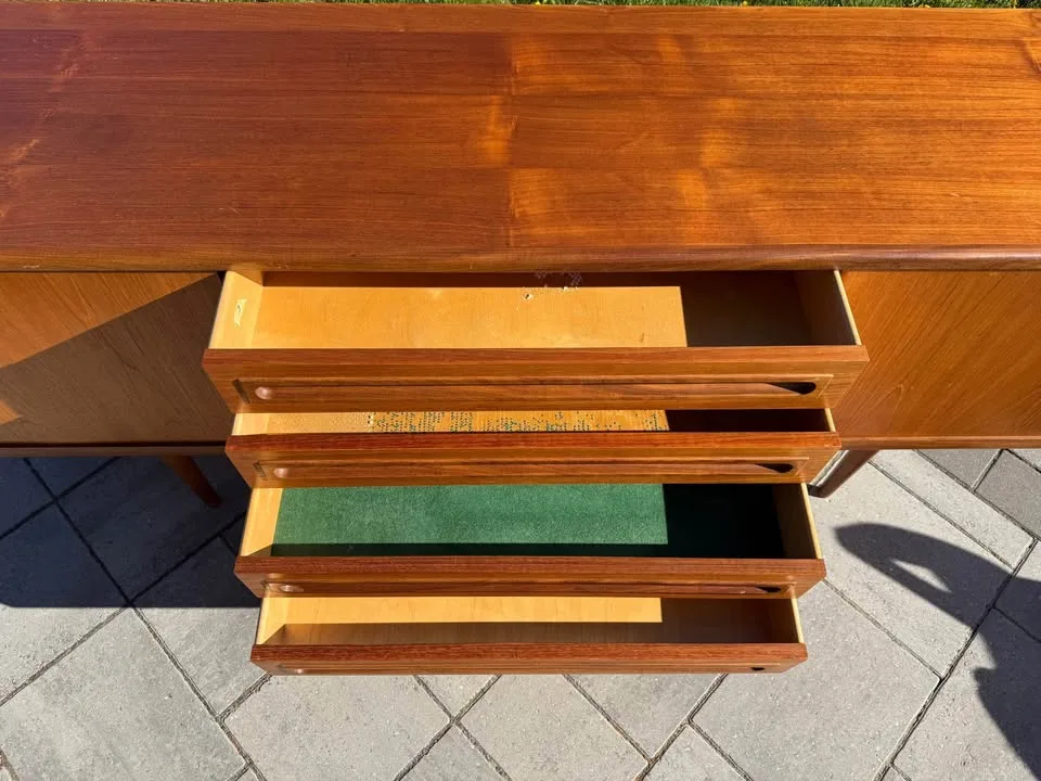 Mcm Danish teak credenza and hutch image indicator(8)