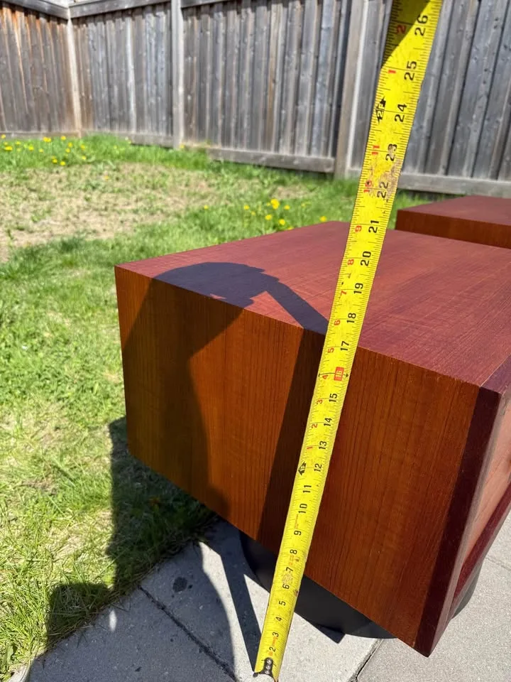 Mcm teak Nightstand refinished image indicator(7)