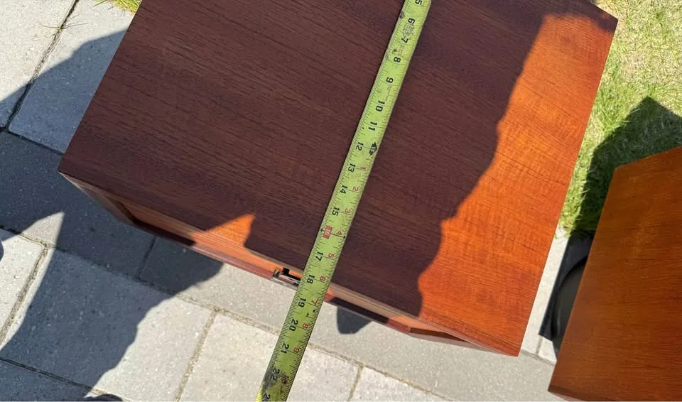 Mcm teak Nightstand refinished image indicator(8)