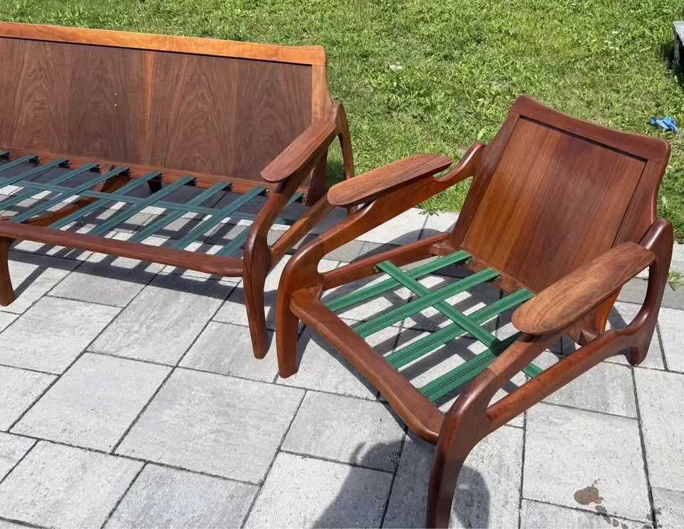 Mcm teak 1 sofa  and2 chairs available image indicator(6)