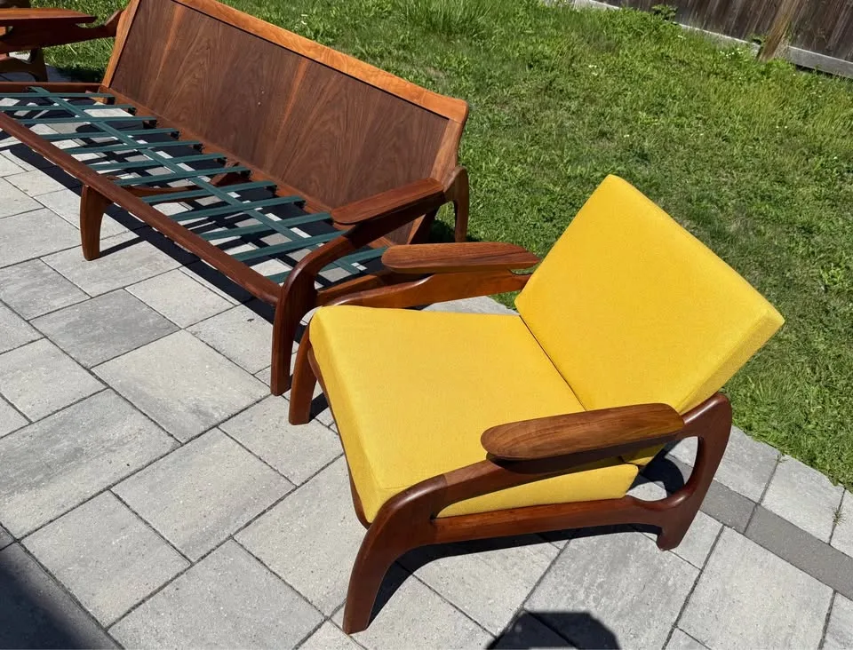 Mcm teak 1 sofa  and2 chairs available image indicator(9)