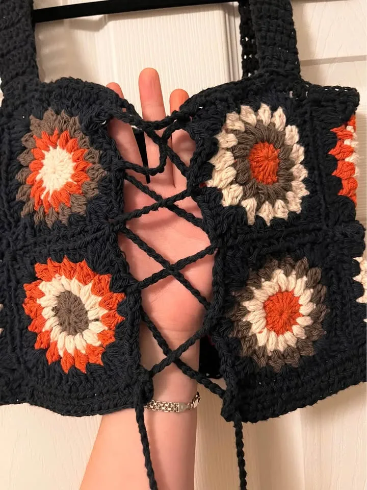 Handmade Crochet Corset Tank Top image indicator(2)