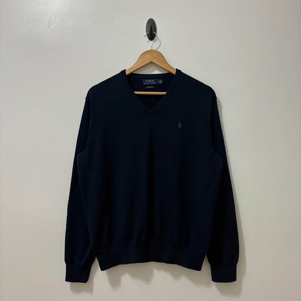 RALPH LAUREN V-NECK SWEATER BLUE - photo 2