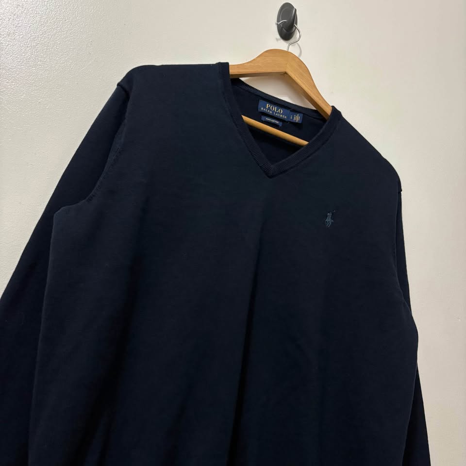 RALPH LAUREN V-NECK SWEATER BLUE - photo 3