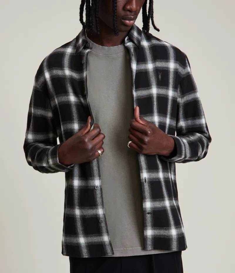 ALLSAINTS PLAID BUTTON DOWN - photo 2