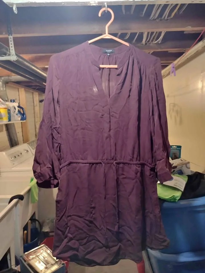 Babaton Red silk dress size L thumbnail