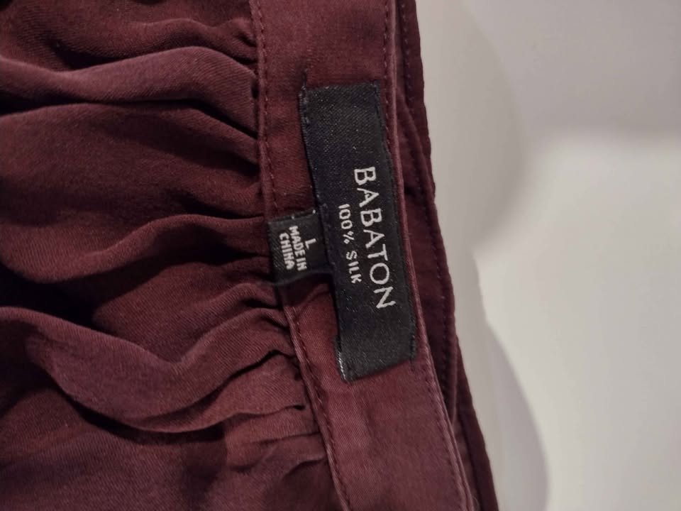 Babaton Red silk dress size L - photo 3