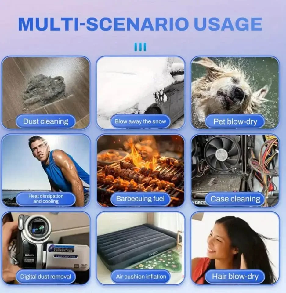 Turbojet Fan Blower, Brushless Motor, USB Rechargeable image indicator(6)