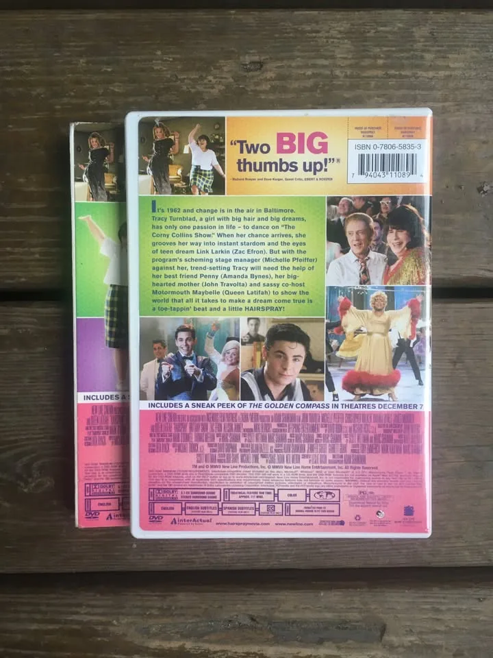 Hairspray Fullscreen DVD - Travolta, Pfeiffer, Efron image indicator(5)