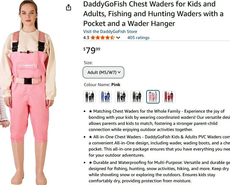 Chest waders for adults thumbnail
