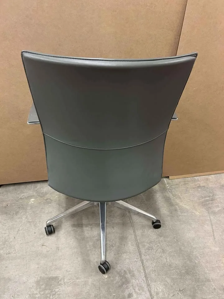 Stylex Grey Leather Office Chair image indicator(2)