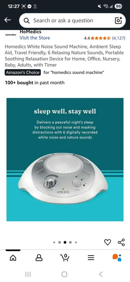 Homedics Sound Machine image indicator(2)